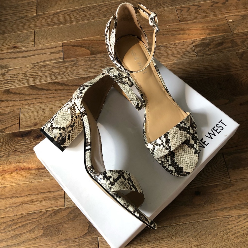 Nine West snakeprint heels